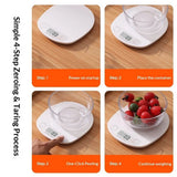 Digital Food Scale, Multi-Functional Kitchen Appliance, Precise Weight Measuring and Portion Control, Baking and Cooking Made Simple, White