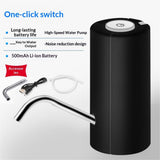2 pack Water Dispenser for 5 Gallon Bottle,Portable Water Bottle Pump with USB Charging,Automatic Switch Electric Portable Water Dispenser for Home Kitchen Room Camping, Black