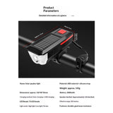 Bike Headlight, Solar Powered Bike Lights, Smart Bicycle Front Light, LED Flashing for Bicycle Cycling Lamp Safety Warning Light In Australia - Darrahopens