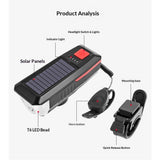 Bike Headlight, Solar Powered Bike Lights, Smart Bicycle Front Light, LED Flashing for Bicycle Cycling Lamp Safety Warning Light In Australia - Darrahopens