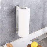 ONE Hand Tear Paper Towel Holder Under Cabinet Adhesive Installation stainless steel Paper Towel Holder (Silver) In Australia - Darrahopens