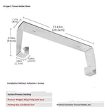 ONE Hand Tear Paper Towel Holder Under Cabinet Adhesive Installation stainless steel Paper Towel Holder (Silver)