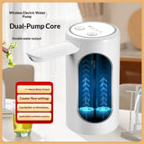 Electric Drinking Portable Water Dispenser, Universal USB Charging Water Bottle Pump for 2-4 Gallon  (White)