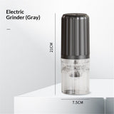 Electric Salt and Pepper Grinder Set, USB Rechargeable, Automatic Salt and Pepper Mill Shakers, Adjustable Coarseness