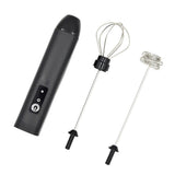 Rechargeable Milk Frother, Handheld Electric Foam Maker Waterproof Detachable Whisk Drink Mixer Foamer for Lattes, Cappuccino