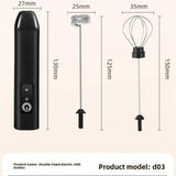 Rechargeable Milk Frother, Handheld Electric Foam Maker Waterproof Detachable Whisk Drink Mixer Foamer for Lattes, Cappuccino