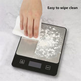 Food Scale, 22lb Rechargeable Stainless Steel Digital Kitchen Scale Weight Charging for Meal Prep, Baking and Cooking（Without battery）