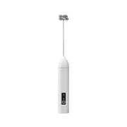 Electric Milk Frother, USB Rechargeable Handheld Mixer, Dual Speed Stainless Steel Frother Wand with Double Whisk for Coffee, Lattes, Matcha, Includes Travel Case, Coffee Bar Accessories, White In Australia - Darrahopens