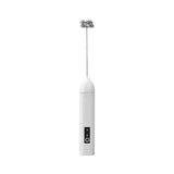 Electric Milk Frother, USB Rechargeable Handheld Mixer, Dual Speed Stainless Steel Frother Wand with Double Whisk for Coffee, Lattes, Matcha, Includes Travel Case, Coffee Bar Accessories, White In Australia - Darrahopens