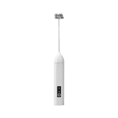 Electric Milk Frother, USB Rechargeable Handheld Mixer, Dual Speed Stainless Steel Frother Wand with Double Whisk for Coffee, Lattes, Matcha, Includes Travel Case, Coffee Bar Accessories, White In Australia - Darrahopens