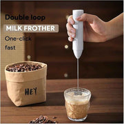 Electric Milk Frother, USB Rechargeable Handheld Mixer, Dual Speed Stainless Steel Frother Wand with Double Whisk for Coffee, Lattes, Matcha, Includes Travel Case, Coffee Bar Accessories, White In Australia - Darrahopens