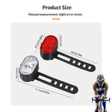 Bike Lights, Super Bright Bike Lighting Parts, Rechargeable Bicycle Lights Set Multiple Modes, Waterproof Bike Lights for Night Riding/Cycling Safety, Long Battery Life