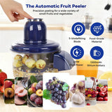 Automatic Grape Peeler Machine, Electric Garlic & Cherry Tomato Peeler Skin Remover Tool for Small Fruits, Effortless Peeling for Home Kitchen (Blue-1PC)