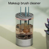 Makeup Brush Cleaner - Electric Makeup Brush Cleaning Machine, Automatic Cosmetics Brush Cleaning Tool & Dryer, Dust-proof Beauty Brushes Organizer, Multi-functional Gift for Women Mom Wife