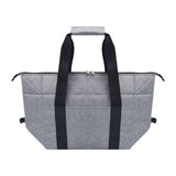 Reusable Insulated Shopping Cooler Bag with Zipper Top for Grocery, Thick Alumimum Foam Tote Thermal Bag for Frozen Cold Hot Foods Transport, large size Grey