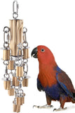 Parrot Toys for Large Birds with Detachable Parts, 304 Stainless Steel and Natural Hardwood Chew Toy for Macaw, Cockatoo, African Greys, Medium to Large Parrots, Safe and Durable