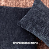 Throw Pillow Covers, Home Decor Cushion Cover for Bedroom Living Room Couch Bed, 18" W × 18" L, Navy Blue