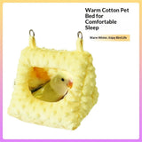 Pet Bird Nest Hammock Hanging Cave Cage Plush Snuggle Happy Hut Tent Bed, Winter Warm Bird Nest for Cage （small size） In Australia - Darrahopens