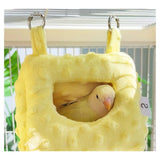 Pet Bird Nest Hammock Hanging Cave Cage Plush Snuggle Happy Hut Tent Bed, Winter Warm Bird Nest for Cage （small size）