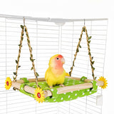 Bird Nest for Cage Parakeets Sleeping Bed Hanging Bird Hammock Parrot Bed Nest Wooden Perch Stand Swing for Lovebird, Small Pets-（square） In Australia - Darrahopens