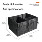 Trunk Organizer for Car, MultiCompartment Car Storage,Foldable trunk storage box Car storage box Black