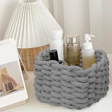 Small Storage Decorative Basket, Cotton Rope Woven Shelf Basket for Little Items, Cute Box Organizer for Baby Room, Nursery, Bedroom,grey In Australia - Darrahopens