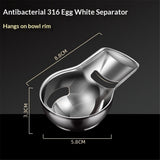 2 pack Egg Yolk Separator，Egg Separator for Raw Eggs,Food Grade Stainless Steel Egg Yolk White Separator, Kitchen Baking Gadgets