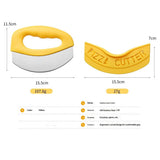 Premium Pizza Cutter Food Chopper-Super Sharp Blade Stainless Steel Pizza Cutter Rocker Slicer with Protective Sheath Multi Function Pizza Knife Kitchen Tools,Dishwasher Safe (yellow)