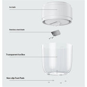 QUAN Hand-cranked Shaver Ice and Snow Cone Machine, Manual Shaved Ice Machine Household Protable Small Slushie Machine