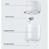 QUAN Hand-cranked Shaver Ice and Snow Cone Machine, Manual Shaved Ice Machine Household Protable Small Slushie Machine