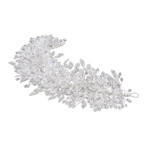 Crystal Wedding Headband Rhinestone Bridal Headpieces Handmade Leaf Wedding Hair Accessories for Brides In Australia - Darrahopens