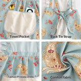 Fashion Womens Cooking Baking Apron | Ladies, Woman, Kitchen Chef Aprons with Pocket,Cute Floral Apron,Kitchen Chef Apron,Suitable for Kitchen Cooking In Australia - Darrahopens