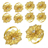 24 Pack Flower Napkin Rings Holders Clear Décor Dinner Party Wedding Christmas Gathering,Christmas Dinner Delicate Serviette Buckles In Australia - Darrahopens