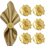 24 Pack Flower Napkin Rings Holders Clear Décor Dinner Party Wedding Christmas Gathering,Christmas Dinner Delicate Serviette Buckles In Australia - Darrahopens