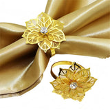 24 Pack Flower Napkin Rings Holders Clear Décor Dinner Party Wedding Christmas Gathering,Christmas Dinner Delicate Serviette Buckles In Australia - Darrahopens