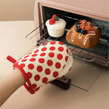 1 pair Mini Oven, Resistant Oven Gloves - Baking Mitts with Hanging Loops for Safe Cooking, Baking, Grilling
