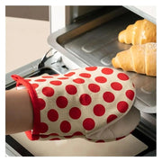1 pair Mini Oven, Resistant Oven Gloves - Baking Mitts with Hanging Loops for Safe Cooking, Baking, Grilling