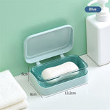 2 pack Soap Holder with Drainage Lid Compact 13.2*8*5cm Bar Soap Container for Bathroom and Kitchen Waterproof Saver Box with Water Filter（only boxs）