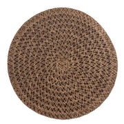 Faux Rattan Table MatSet of 6, Table Mat for Dinner Plates, 15" Round Plate Table Mat, Table Mat for Table Setting, Wedding Decor
