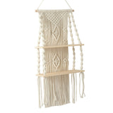 Wall Hanging Shelf Tassel Woven Shelves,Boho Wall Hanging Shelves for Small Plants Photo Frames,Home Living Room Bedroom Balcony Decor In Australia - Darrahopens