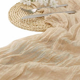 2 pack tablecloth 10FT Rustic & Boho Farmhouse Gauze Cheese for Easter Spring Outdoor Wedding Party Baby Shower Birthday Decor（Only tablecloth）