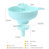 Wide Mouth Kitchen Funnel, Food Grade Plastic Cooking Canning Funnel with Spouts for Filling Wide and Regular, Spray Dropper Oil Bottle Jug Spices Shampoo Sauce
