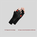 2 pairs Women Sunblock Fingerless Gloves Non-Slip UV Protection Driving Riding Summer Outdoor Gloves for Women Girls