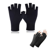 2 pairs Women Sunblock Fingerless Gloves Non-Slip UV Protection Driving Riding Summer Outdoor Gloves for Women Girls