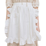 2 pack Waist Apron Cute Retro Vintage Half Apron Cooking Kitchen Ruffle Maid Apron with Pockets for Women