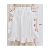 2 pack Waist Apron Cute Retro Vintage Half Apron Cooking Kitchen Ruffle Maid Apron with Pockets for Women
