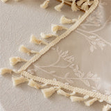 Retro Crochet Curtain Valance for Kitchen Window Curtain Tiers for Coffee Decor Rod Pocket Farmhouse Short Curtains for Room Divider 1 Panel Knitting Doorway Curtain 180*60cm