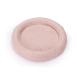 Round Jewelry Organizer Plate, Top suede Jewelry Display Tray, Empty Jewelry Showcase Tray for Necklaces, Bracelets, Rings, Earrings (Pink-Small, 4.7 x 4.7 in)