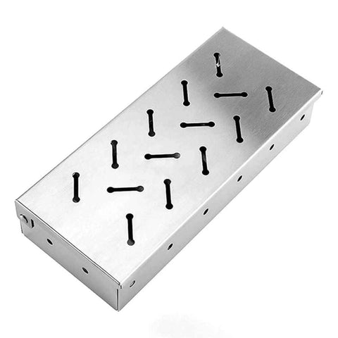 Smoker Box for Charcoal & Gas Grill Stainless Steel - BBQ Wood Chip Smoker Box, Enhance Grilling Flavors for BBQ, 22*9.6*4cm In Australia - Darrahopens