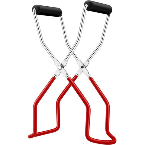 2 pack Canning Jar Lifter Tongs, Jar Lifter with Grip Handle for any size Canning Jars Glass Jars and Secure Grip(red) In Australia - Darrahopens